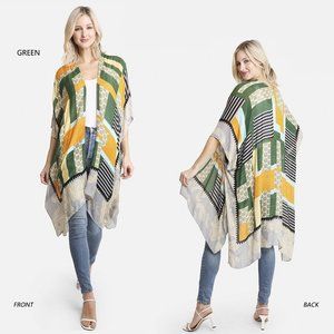 P/S Patch Prints·Kimono·Wrap·Swimsuit Cover·Bikini Cover up·InOut Door·ComfyLuxe